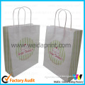 Printed High Quality Brown and White Kraft Food Paper Bag